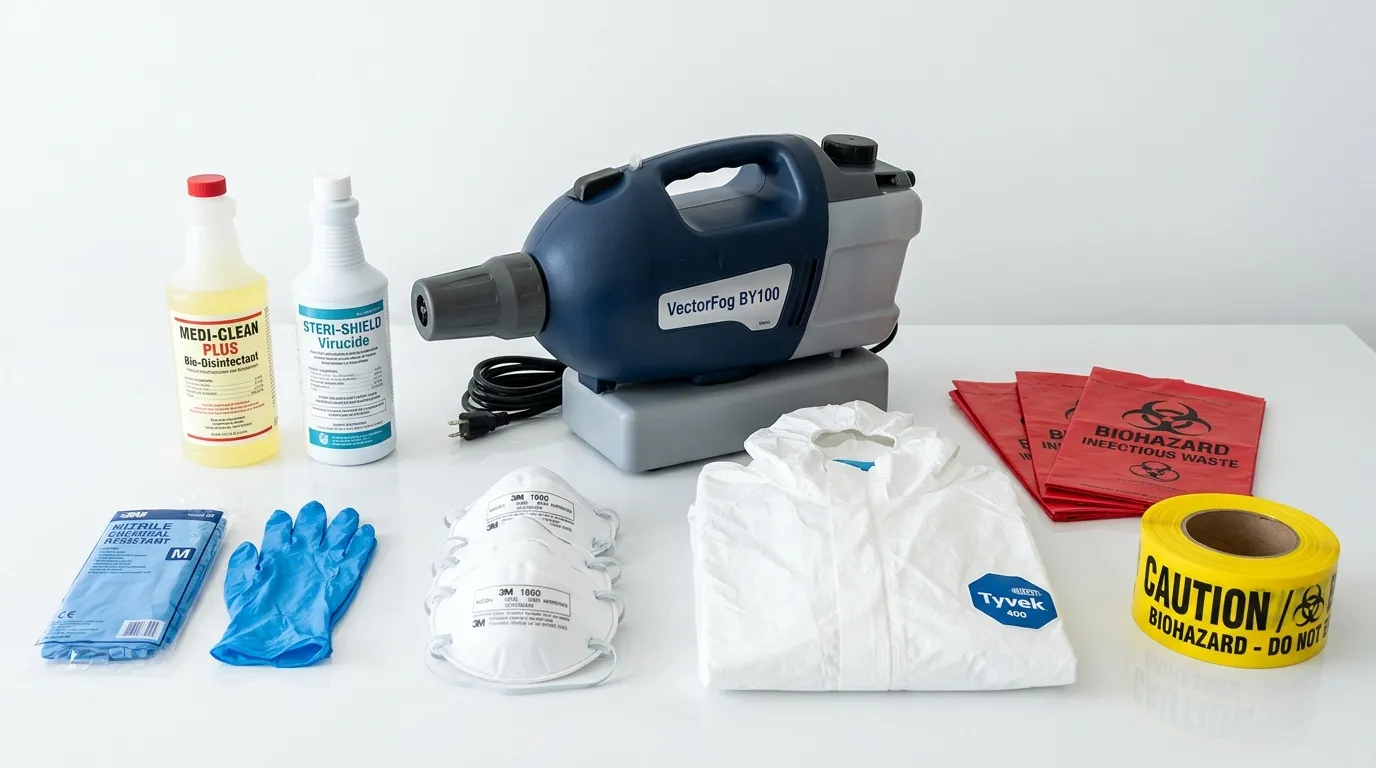 Professional biohazard remediation crew working in Elm Grove